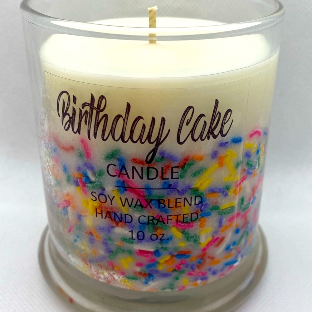 Custom poured soy dessert candles